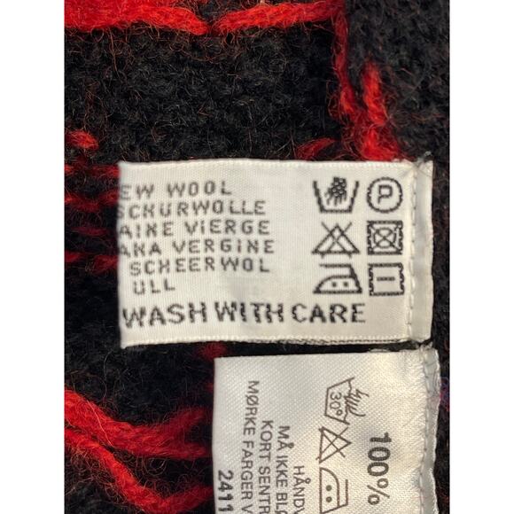 Vintage Sportique Norwegian Design Sweater 100% Wool Large Fair‎ Isle Apres Ski - Picture 4 of 10